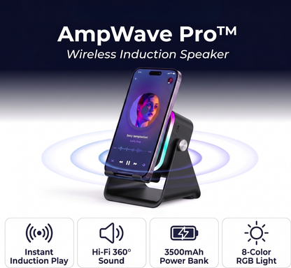 AmpWave Pro™ Wireless Induction Speaker