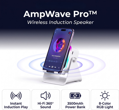 AmpWave Pro™ Wireless Induction Speaker